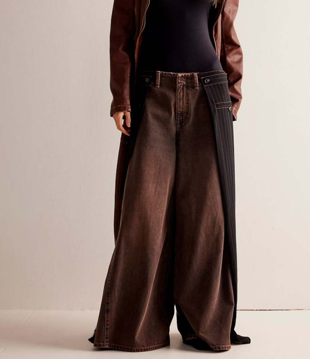 Free People We The Free Gwyneth Low-Rise Wide-Leg Jeans NWT Size 28
